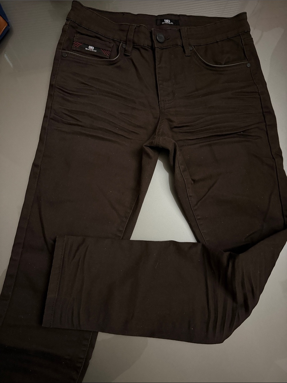 Men's Slim Fit Brown Jeans